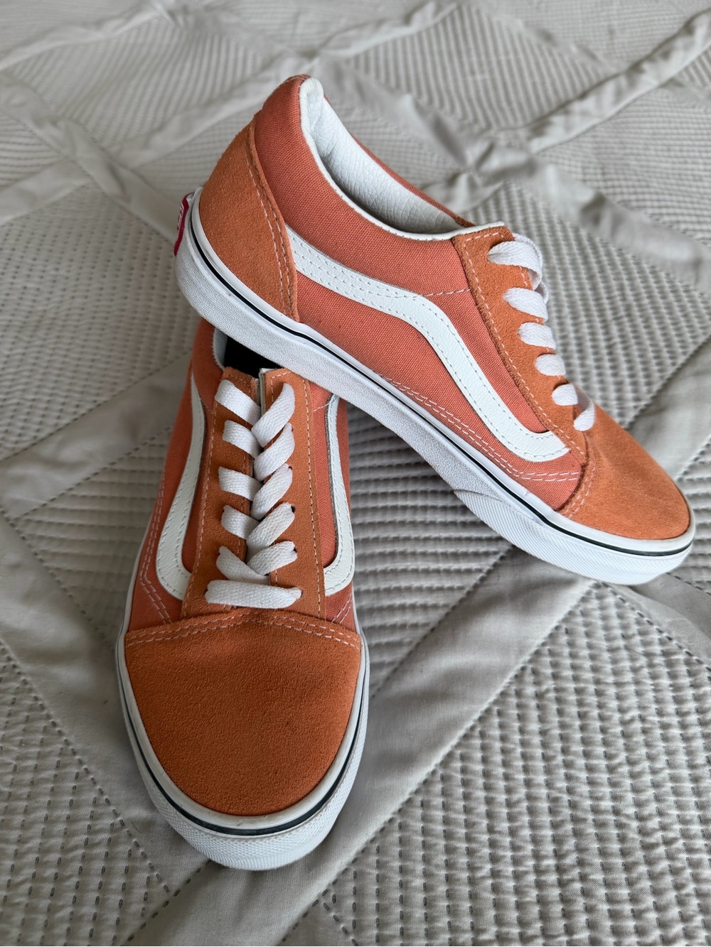 Vans Orange Canvas & Suede Old Skool Sneakers